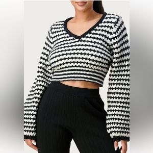 Cropped Knit Sweater